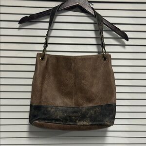 Montana West Brown and Bronze One Strap Bag